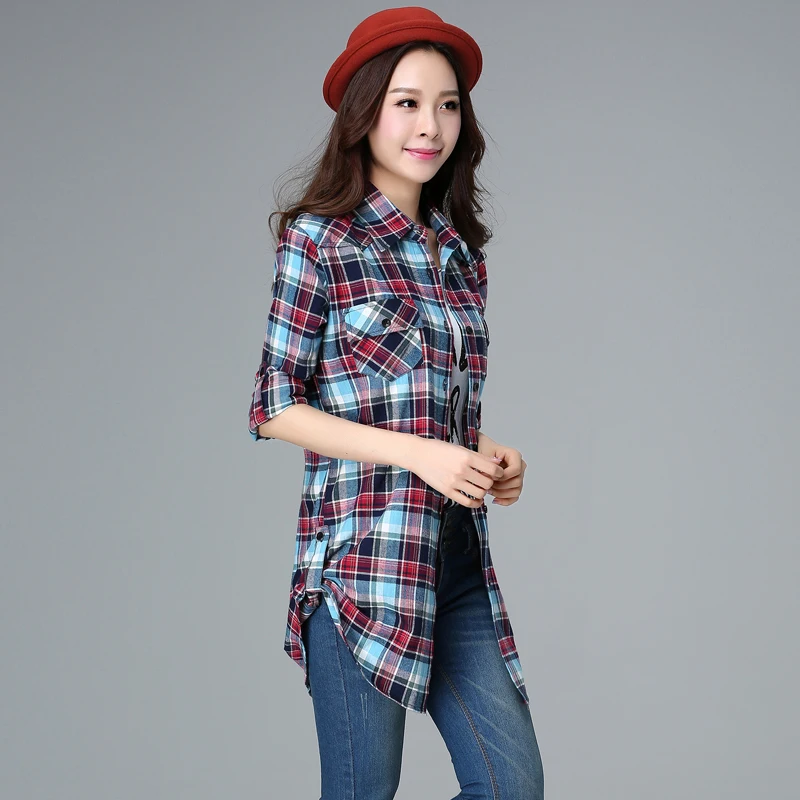 New boutique Early Spring Women Oversize Plaid Shirt Fashion High Quality Long Blouse Classic High Street Tops For Ladies
New boutique Early Spring Women Oversize Plaid Shirt Fashion High Quality Long Blouse Classic High Street Tops For Ladies