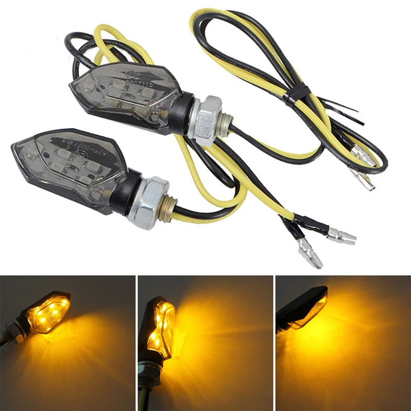 2pcs 12V Universal Motorcycle LED Turn Signal Light Indicators Amber/Yellow Light Turn Signals Lighting Motorcycle Accessories
2pcs 12V Universal Motorcycle LED Turn Signal Light Indicators Amber/Yellow Light Turn Signals Lighting Motorcycle Accessories