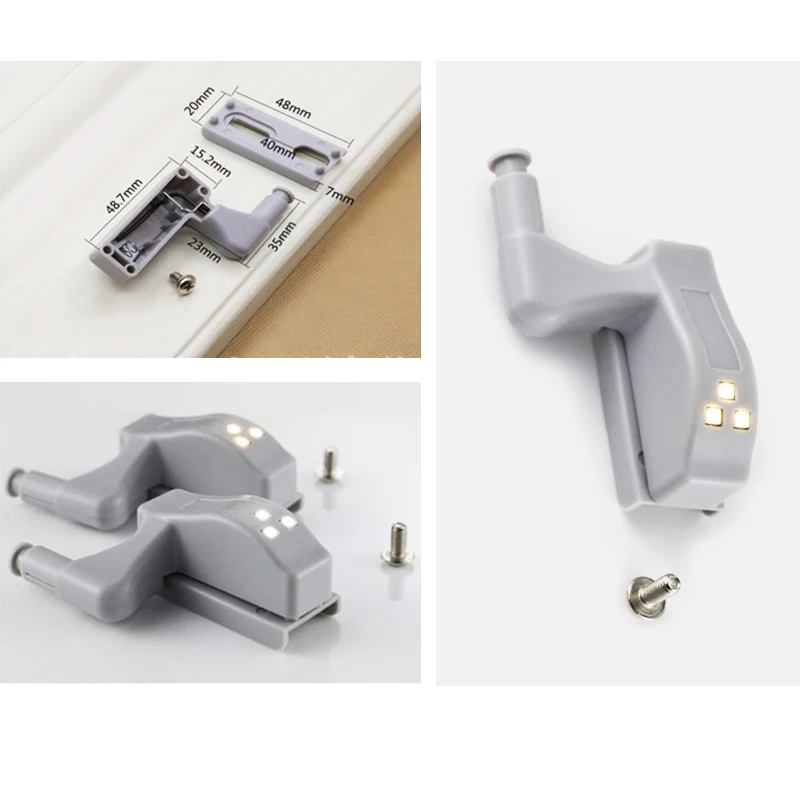 2pcs LED Under Cabinet Light Universal Wardrobe night Light Sensor Hinge Lamp For Cupboard Door Bulb Closet Kitchen
2pcs LED Under Cabinet Light Universal Wardrobe night Light Sensor Hinge Lamp For Cupboard Door Bulb Closet Kitchen
