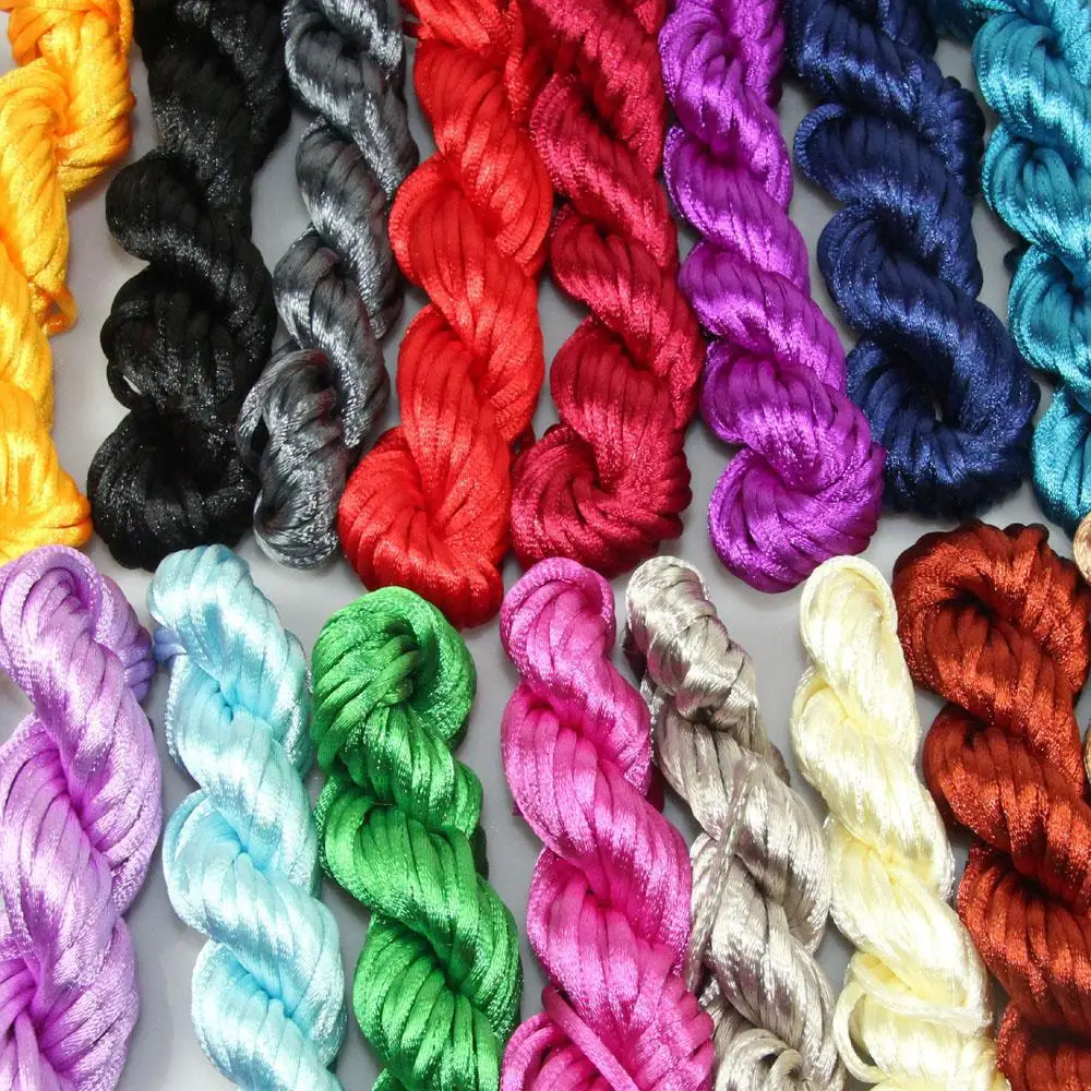 100 yards 2mm Silk Cord For Charms Beads Cabochons bracelet Braided Cord Bangle Chinese knot Craft Supply mix color
100 yards 2mm Silk Cord For Charms Beads Cabochons bracelet Braided Cord Bangle Chinese knot Craft Supply mix color