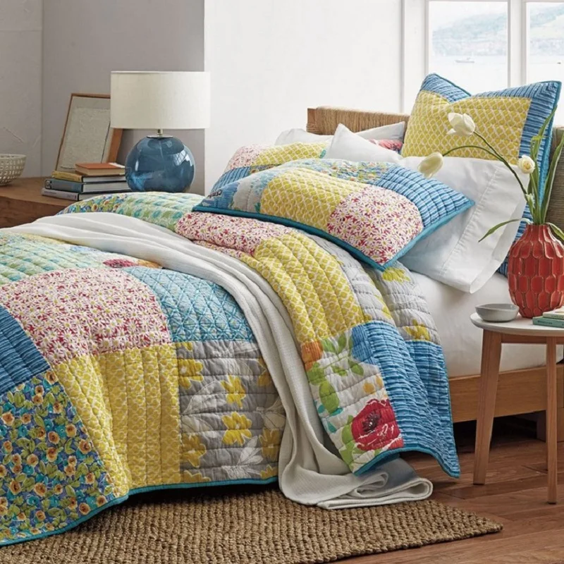 Only 1 Set,Handmade Patchwork Quilt Set 3PC Quilted Cotton Bedspread on the Bed King Size Thicken Coverlet Double Blanket on Bed
Only 1 Set,Handmade Patchwork Quilt Set 3PC Quilted Cotton Bedspread on the Bed King Size Thicken Coverlet Double Blanket on Bed