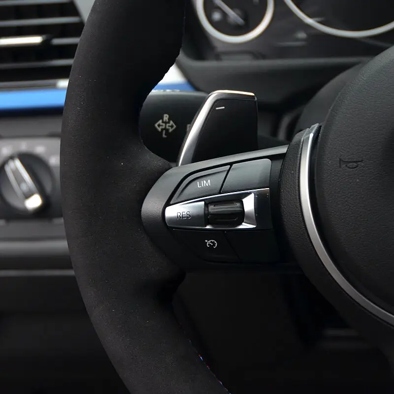 Blue Red Sewing thread Black Suede Steering Wheel Cover for BMW F33 428i 2015 F30 320d 328i 330i 2016 M3 M4 2014-2016
Blue Red Sewing thread Black Suede Steering Wheel Cover for BMW F33 428i 2015 F30 320d 328i 330i 2016 M3 M4 2014-2016