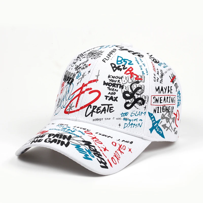 2018 брендовая летняя бейсболка с граффити солнцезащитные кепки шапка в стиле хип