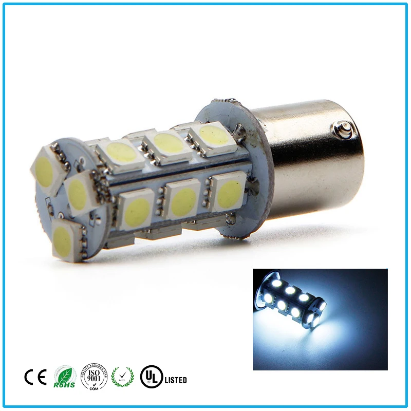 10pcs high power LED lights high brightness base is 1156 18SMD warning light and easy to install, 12v power supply
10pcs high power LED lights high brightness base is 1156 18SMD warning light and easy to install, 12v power supply