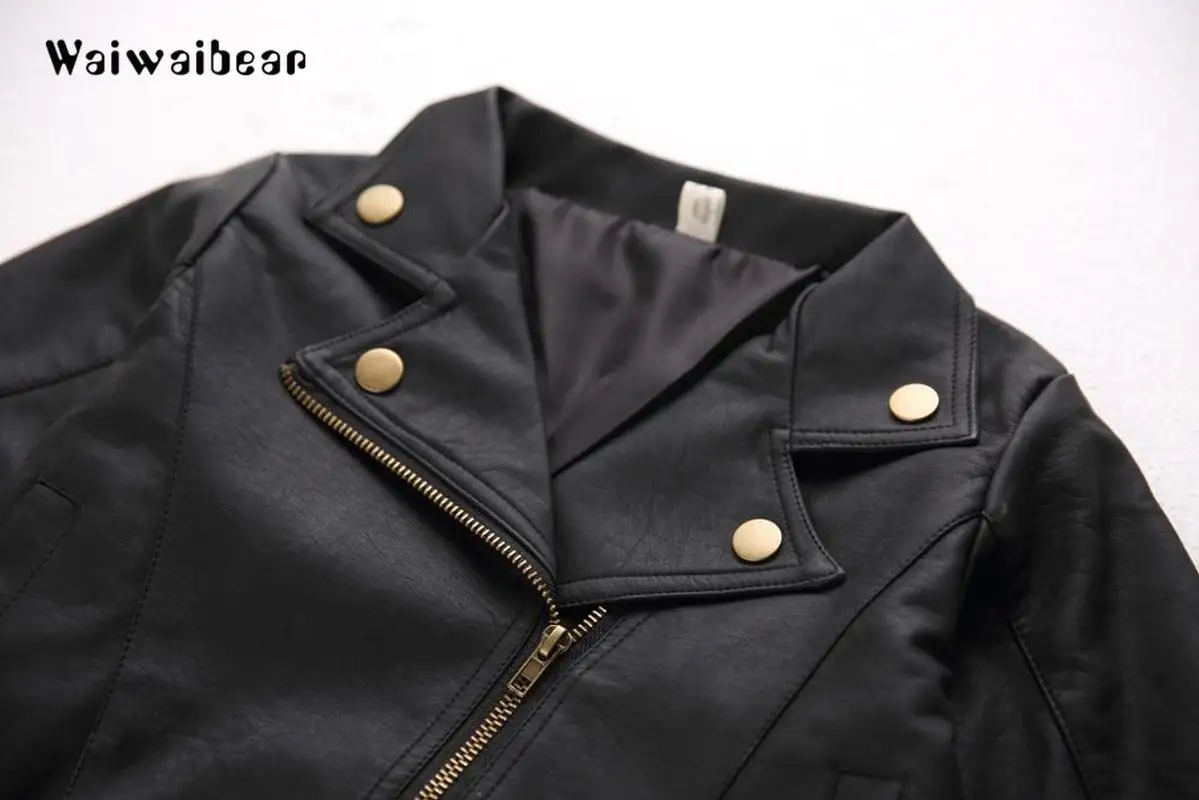Waiwaibear PU Leather Jacket for Girls Fashion windbreaker Baby Jackets Short Coat baby Clothes Infant Spring&Autumn Kids Coats
Waiwaibear PU Leather Jacket for Girls Fashion windbreaker Baby Jackets Short Coat baby Clothes Infant Spring&Autumn Kids Coats