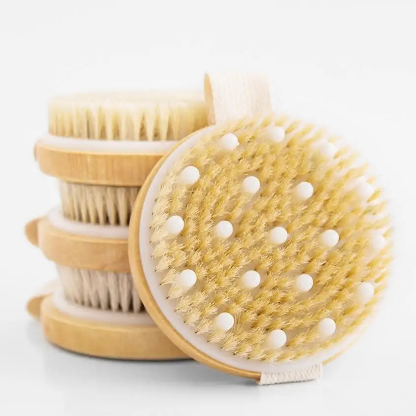 Body massage bath brush wooden bristle bath brush Scrub Skin Massage Shower Body Round Head Bath Brushes Bathroom Accessories
Body massage bath brush wooden bristle bath brush Scrub Skin Massage Shower Body Round Head Bath Brushes Bathroom Accessories