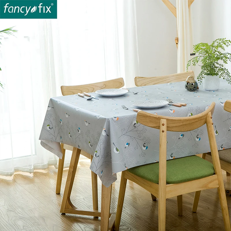 Fancy-Fix Elegant birds decorative table cloth for kitchen Oil-proof high temperature resistance tablecloth protection | Дом и сад