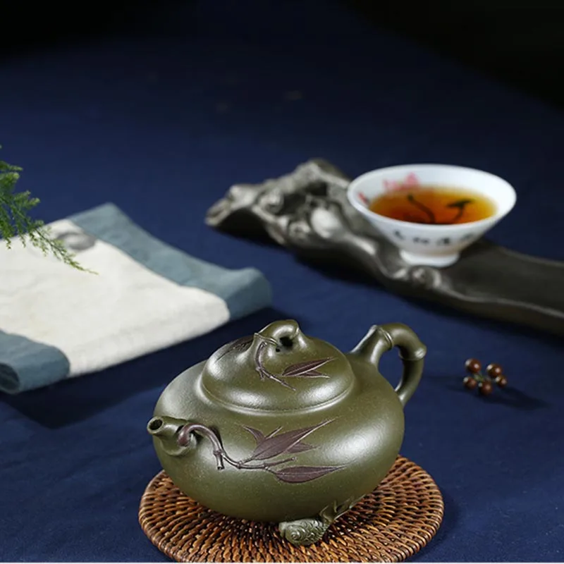 350cc Yixing Purple Clay Teapot Famous Handmade Natural Raw Ore Green Mud Art Zisha Pot Home Teaware Birthday Gift Tea Kettles
350cc Yixing Purple Clay Teapot Famous Handmade Natural Raw Ore Green Mud Art Zisha Pot Home Teaware Birthday Gift Tea Kettles