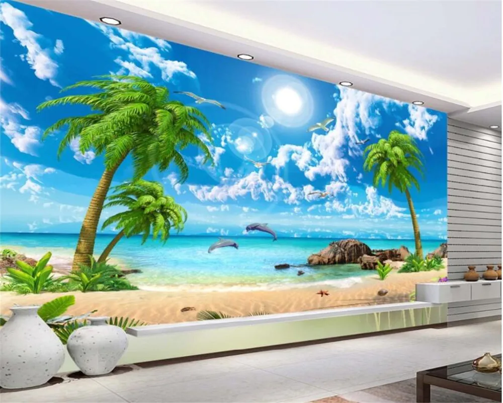 beibehang 3D Wallpaper Mural HD Seaview Coconut Beach Landscape TV Wall 3D Wallpaper Living room room wallpaper for walls 3 d
beibehang 3D Wallpaper Mural HD Seaview Coconut Beach Landscape TV Wall 3D Wallpaper Living room room wallpaper for walls 3 d