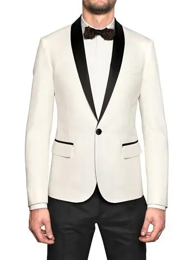 Elegant mens Wear White and Black Smoking Dinner jacket/Wedding Suits For Men/Best man's 3 Peice Set(Jacket+Pants+Bowtie)
Elegant mens Wear White and Black Smoking Dinner jacket/Wedding Suits For Men/Best man's 3 Peice Set(Jacket+Pants+Bowtie)