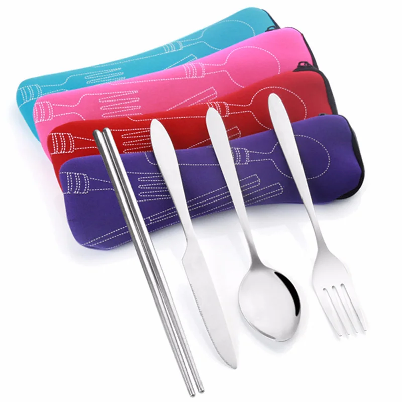 Портативная вилка для ножей 1 шт. новая дорожная сумка посуды на молнии модные
