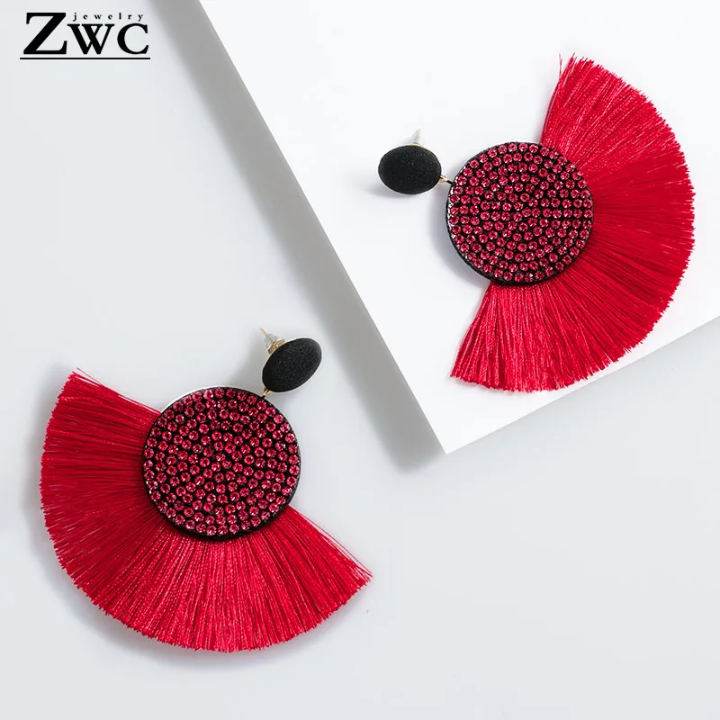 ZWC Fashion Exaggerated Bohemian Statement Color Crystal Round Long Tassel Earrings for Women Big Fringed Drop Earrings Jewelry
ZWC Fashion Exaggerated Bohemian Statement Color Crystal Round Long Tassel Earrings for Women Big Fringed Drop Earrings Jewelry