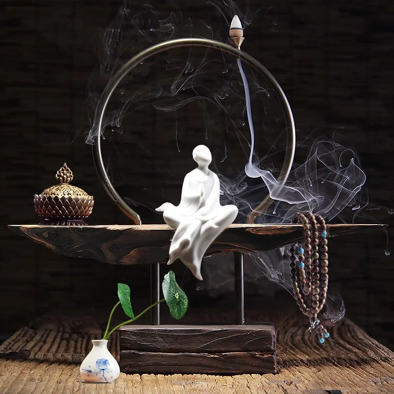 Zen Ceramic Buddha Incense Burner Stick Holder Backflow Cone Incense Furnace Vintage Creative Home Decor Aromatherapy Furnace
Zen Ceramic Buddha Incense Burner Stick Holder Backflow Cone Incense Furnace Vintage Creative Home Decor Aromatherapy Furnace