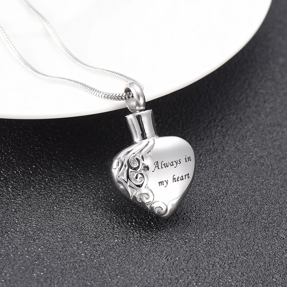 IJD10021 New Arrive!!! Always In My Heart Stainless Steel Cremation Urn Pendant For Loved Ones Ashes Keepsake Memorial Jewelry
IJD10021 New Arrive!!! Always In My Heart Stainless Steel Cremation Urn Pendant For Loved Ones Ashes Keepsake Memorial Jewelry