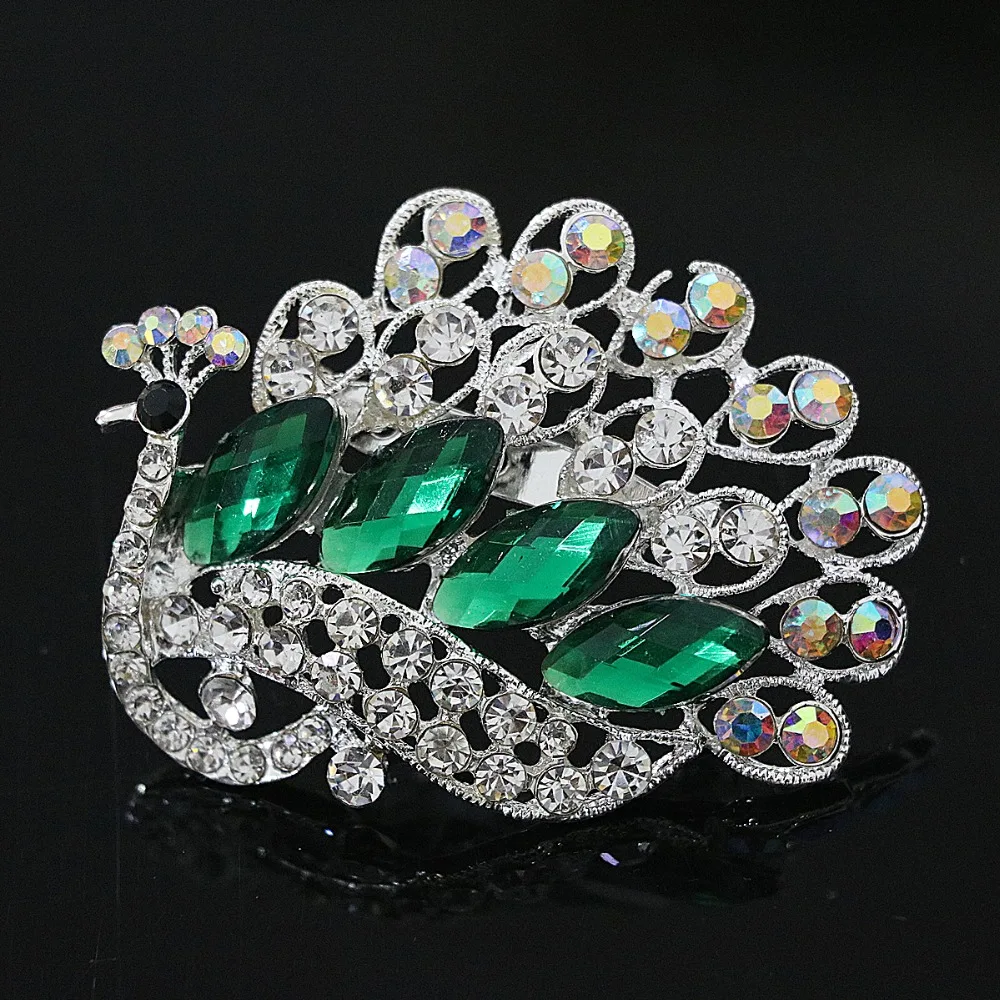 Trendy Bohemia peacock brooch animal design colorful rhinestone crystal silver-color plated pin jewelry B1250
Trendy Bohemia peacock brooch animal design colorful rhinestone crystal silver-color plated pin jewelry B1250