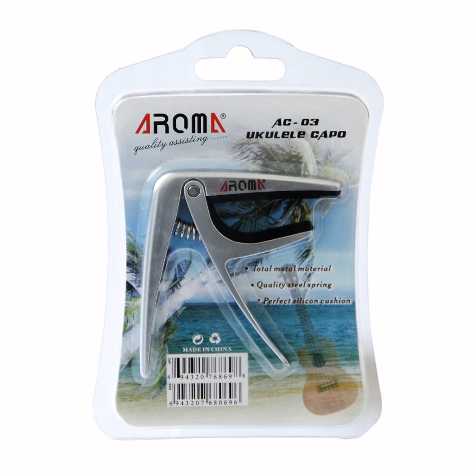 Guitar capo New Aroma AC-03 Zinc Alloy Capo for Ukelele and Small Size Instruments/ Ukulele Capo
Guitar capo New Aroma AC-03 Zinc Alloy Capo for Ukelele and Small Size Instruments/ Ukulele Capo