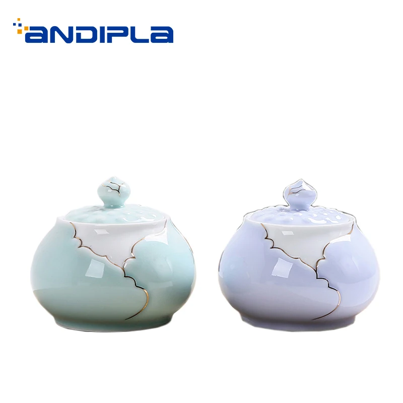 Brief Ceramic Porcelain Tea Storage Jar with Lid Kit Chinese Kung Fu Tea Set Accessories Gold Border Seal Cans Tea Leaves Tanks
Brief Ceramic Porcelain Tea Storage Jar with Lid Kit Chinese Kung Fu Tea Set Accessories Gold Border Seal Cans Tea Leaves Tanks