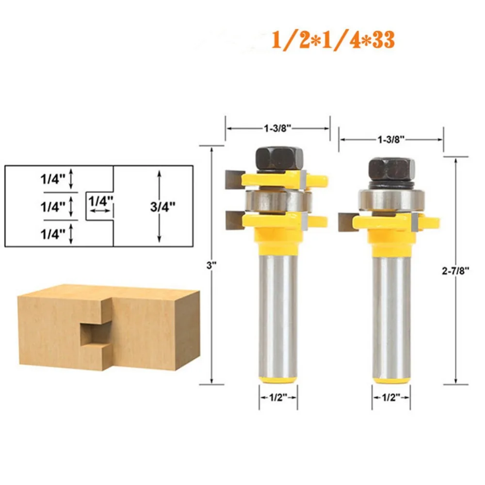 2Pcs Wood Cutter Milling Tools 1/2*1/4*33 Router Bit Milling Cutters Woodworking Engraving Tool HT05
2Pcs Wood Cutter Milling Tools 1/2*1/4*33 Router Bit Milling Cutters Woodworking Engraving Tool HT05