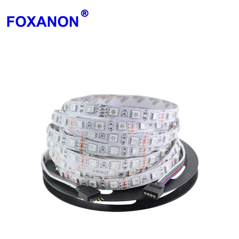 

5M/Roll RGB LED Strip light 2835 5050 5630 3528 SMD DC 12V 60 LEDs /M 300LEDs Ribbon String Decoration LED lamp Tape