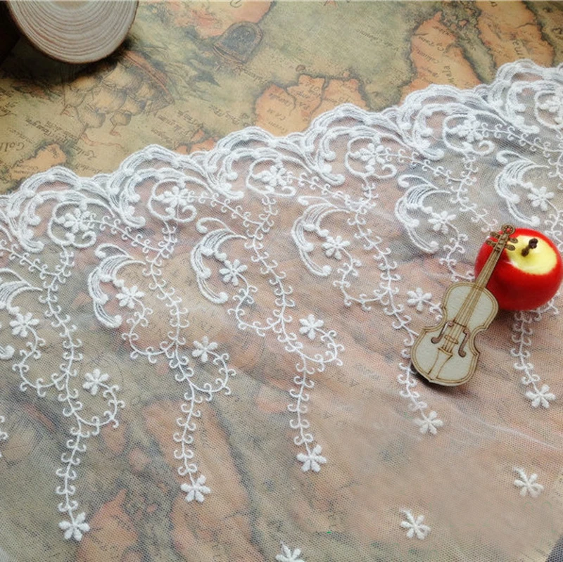 3 yard/lot width 44cm 17.32" ivory/beige mesh embroidery lace trim fabric for dress skirt 1025327L4K288
3 yard/lot width 44cm 17.32" ivory/beige mesh embroidery lace trim fabric for dress skirt 1025327L4K288