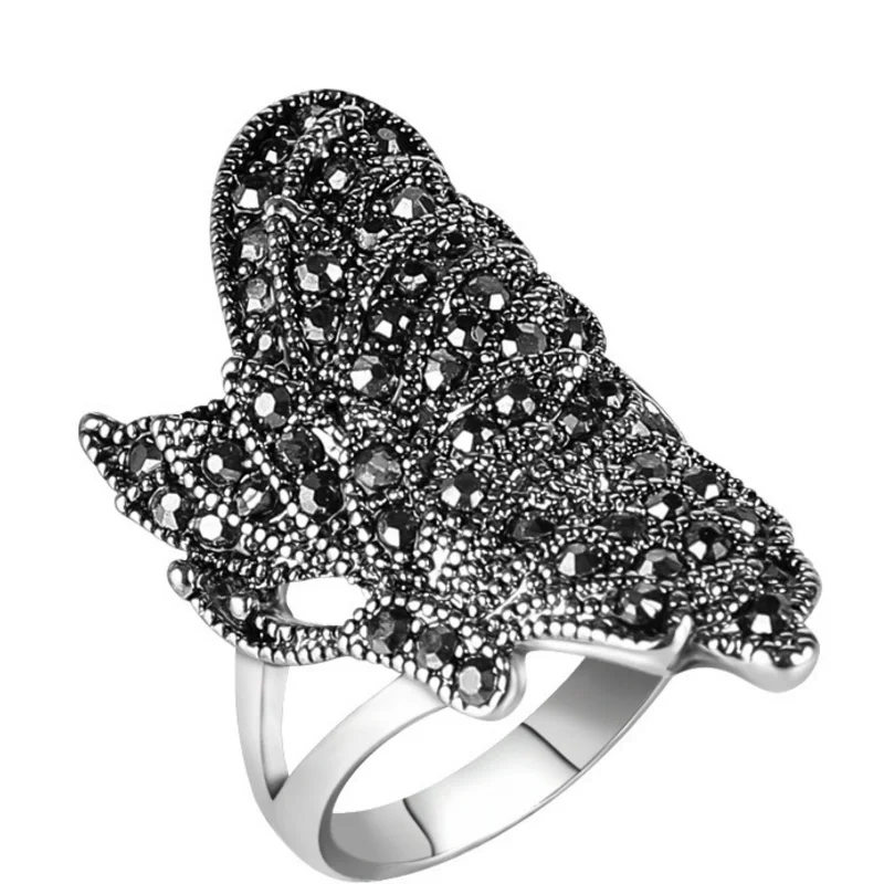 Unique Black CZ Zircon Butterfly Ring For Women Bohemia Style Color Vintage Animal Jewelry
Unique Black CZ Zircon Butterfly Ring For Women Bohemia Style Color Vintage Animal Jewelry