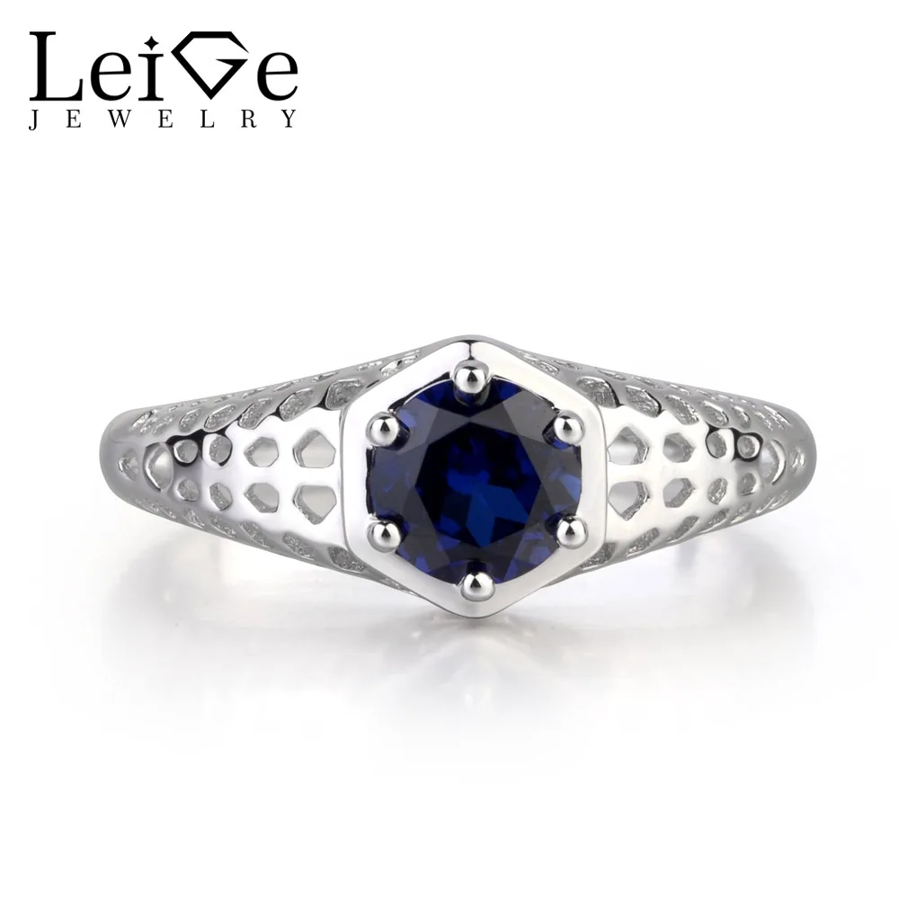 Leige Jewelry Lab Sapphire Gem Engagement Bohemia Rings For Woman Round Cut September Birthstone 925 Sterling Silver
Leige Jewelry Lab Sapphire Gem Engagement Bohemia Rings For Woman Round Cut September Birthstone 925 Sterling Silver