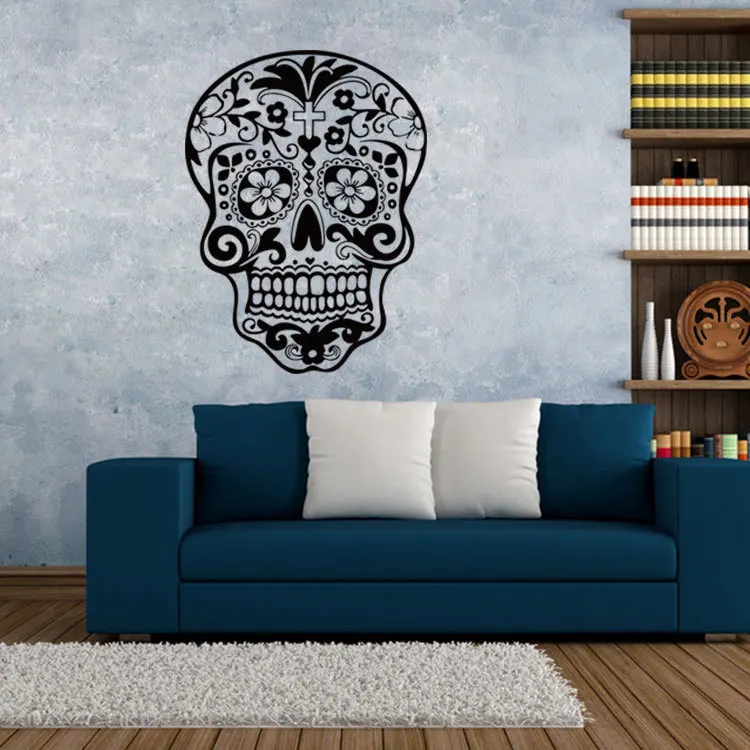 Personality Floral Skull DIY Wall Sticker Vinyl Art Home Decoration Living Room boy Bedroom Fashion Decals Murals JG3903
Personality Floral Skull DIY Wall Sticker Vinyl Art Home Decoration Living Room boy Bedroom Fashion Decals Murals JG3903