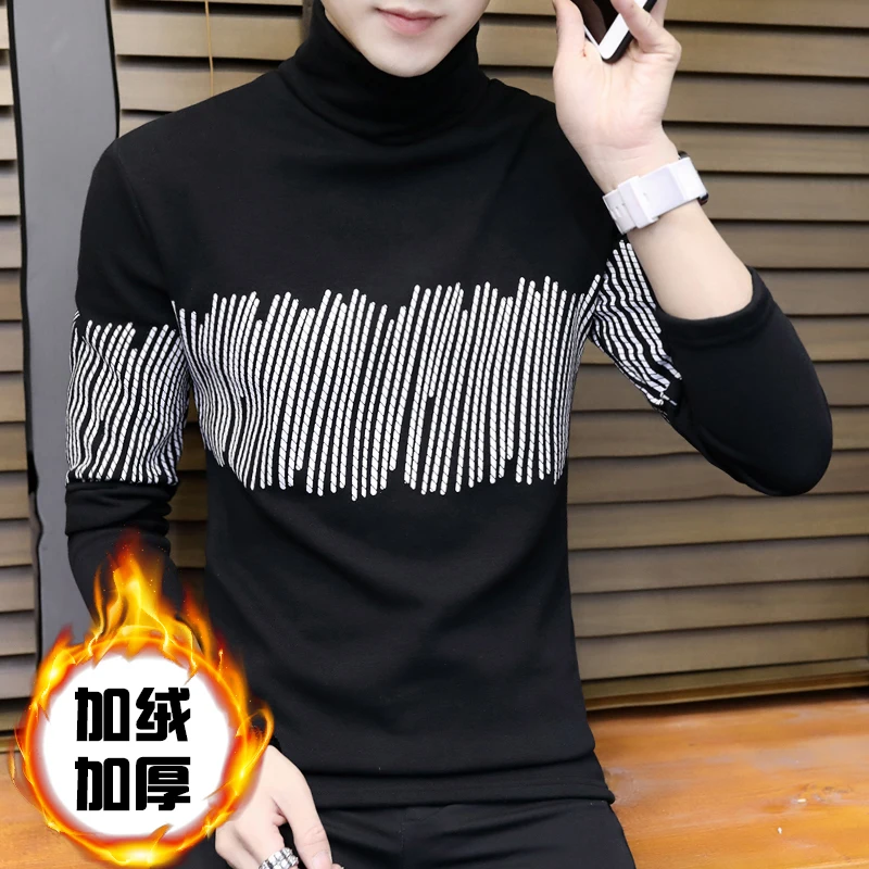 2018 Winter thickening turtleneck panelled long-sleeved T-shirt male teen Korean version trend slim warm clothing P35
2018 Winter thickening turtleneck panelled long-sleeved T-shirt male teen Korean version trend slim warm clothing P35