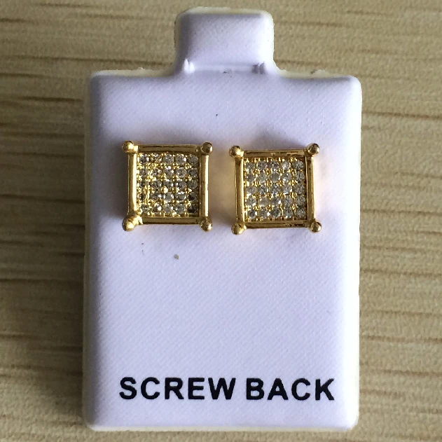 Fashion Classic Gold Color Crystal Stud Earring Micro Alloy Cz Simulated Diamonds Square Screw Back Earring
Fashion Classic Gold Color Crystal Stud Earring Micro Alloy Cz Simulated Diamonds Square Screw Back Earring