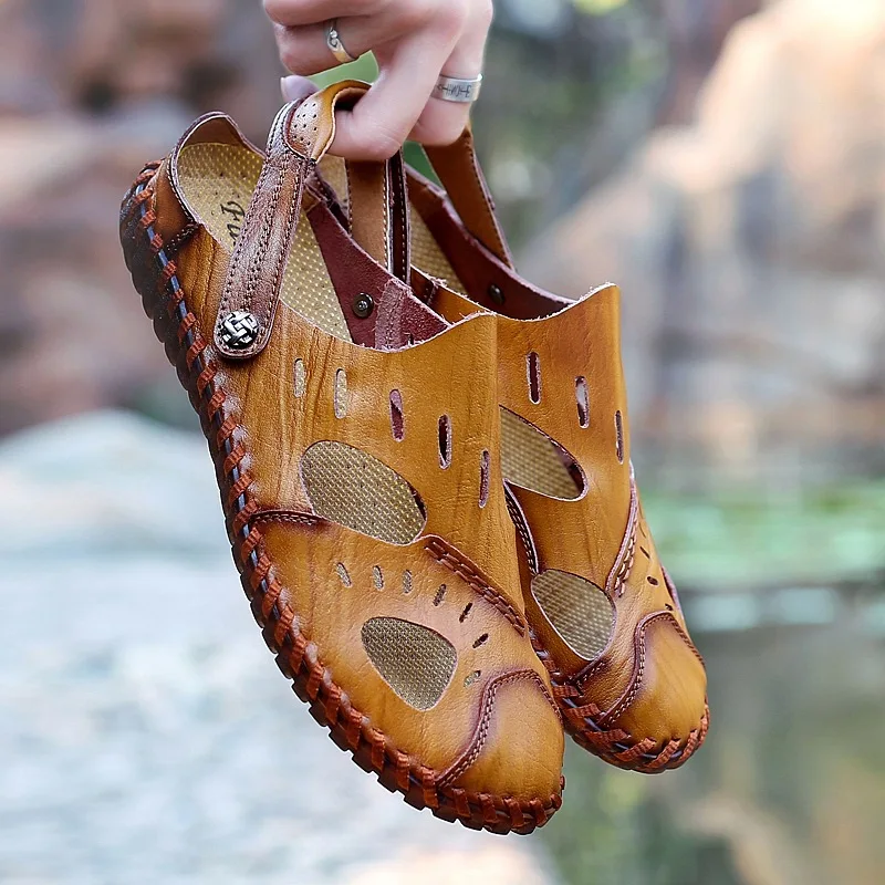 CuddlyIIPanda 2019 New Summer Cool Metal Chains Men's Beach Sandals Genuine Leather Sandals Large Size Casual Sandalias Hombre
CuddlyIIPanda 2019 New Summer Cool Metal Chains Men's Beach Sandals Genuine Leather Sandals Large Size Casual Sandalias Hombre