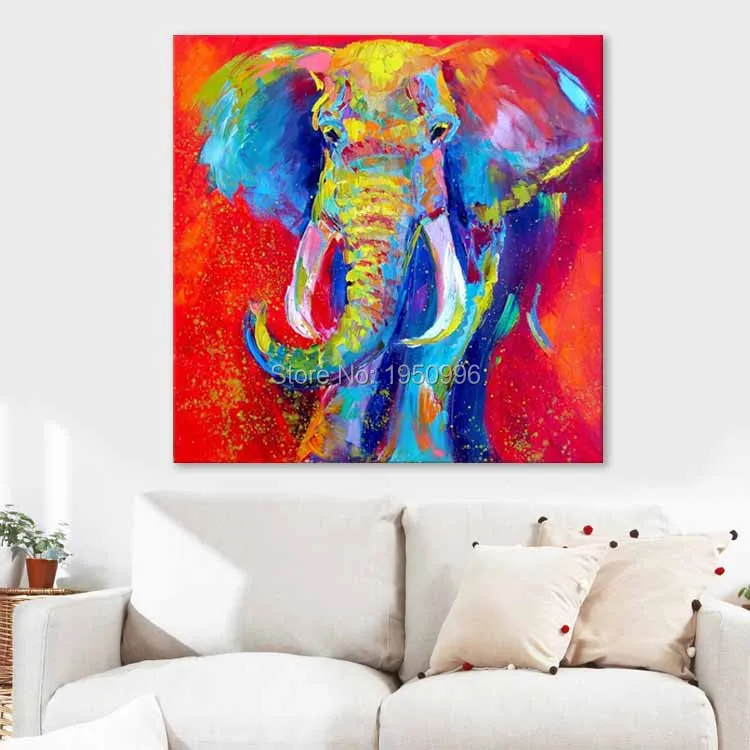 Free Shipping High Quality Oil Paints Abstract Pop Colorful Oil Painting On Canvas Handmade Animal Indian elephant Paintings
Free Shipping High Quality Oil Paints Abstract Pop Colorful Oil Painting On Canvas Handmade Animal Indian elephant Paintings