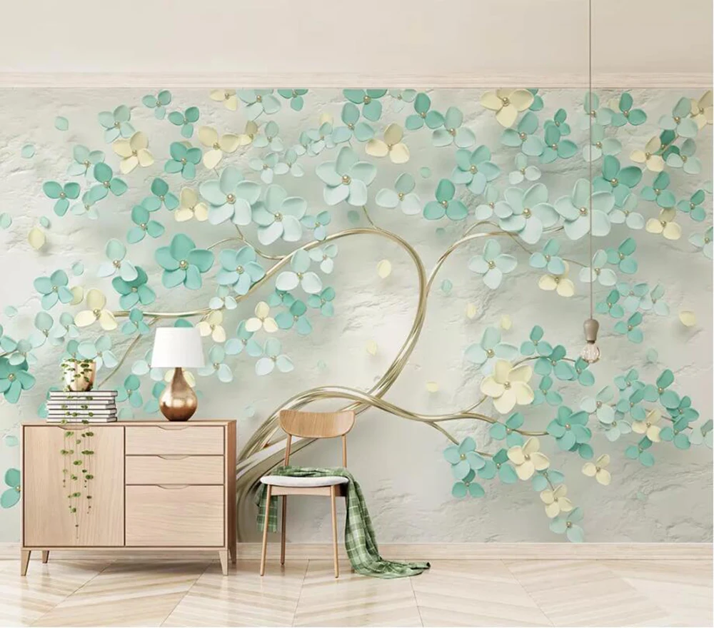 Custom mural wallpaper new small fresh mint green 3d flowers relief background wall
Custom mural wallpaper new small fresh mint green 3d flowers relief background wall