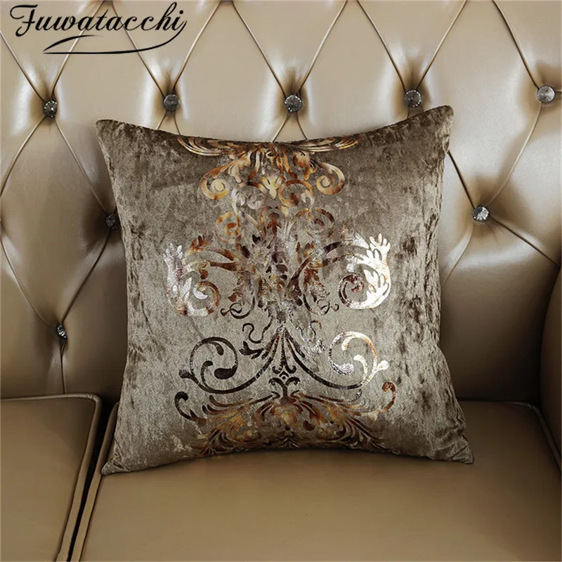 Fuwatacchi Euporean Style Cushion Cover Black Gold Foil Pillow Cover Deer Leaf for Home Chair Sofa Decorative Pillows 45*45cm
Fuwatacchi Euporean Style Cushion Cover Black Gold Foil Pillow Cover Deer Leaf for Home Chair Sofa Decorative Pillows 45*45cm