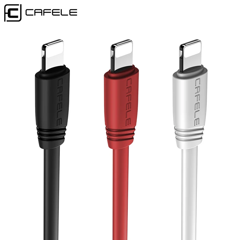 CAFELE Flat USB Cable Charging Cable for iphone X 8 7 6S 6 Plus 5S Data Sync Phone Cable for IOS 11 10 9 USB Charger 50cm/120cm
CAFELE Flat USB Cable Charging Cable for iphone X 8 7 6S 6 Plus 5S Data Sync Phone Cable for IOS 11 10 9 USB Charger 50cm/120cm