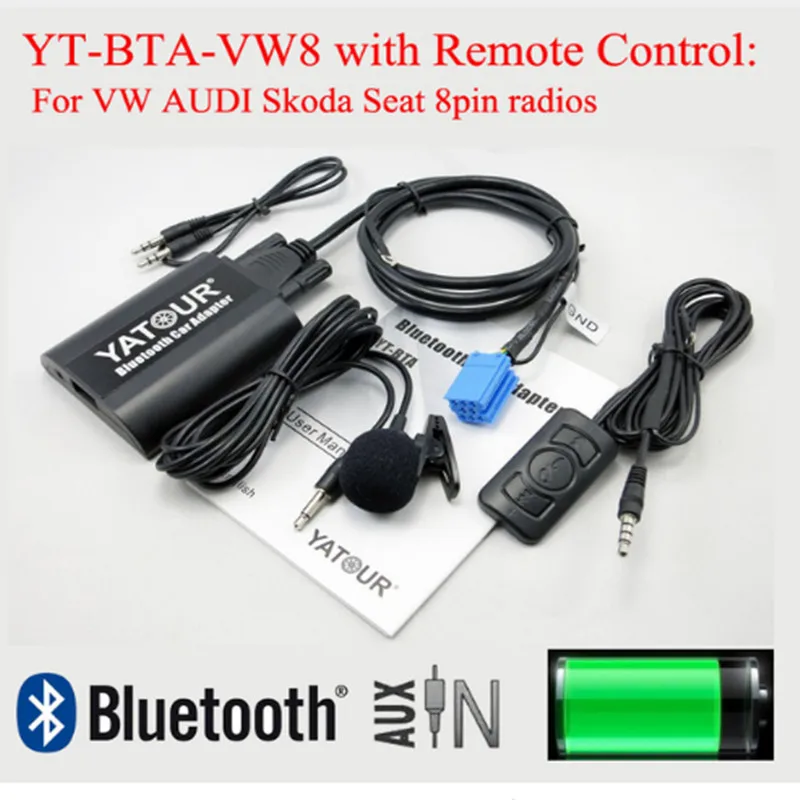 Bluetooth-музыка Yatour decorder BTA с дистанционным управлением для VW AUDI A2 A3 A4 S4 A6 S6 A8 S8 TT AllRoad Skoda Seat 8pin радио VW8
Bluetooth-музыка Yatour decorder BTA с дистанционным управлением для VW AUDI A2 A3 A4 S4 A6 S6 A8 S8 TT AllRoad Skoda Seat 8pin радио VW8
