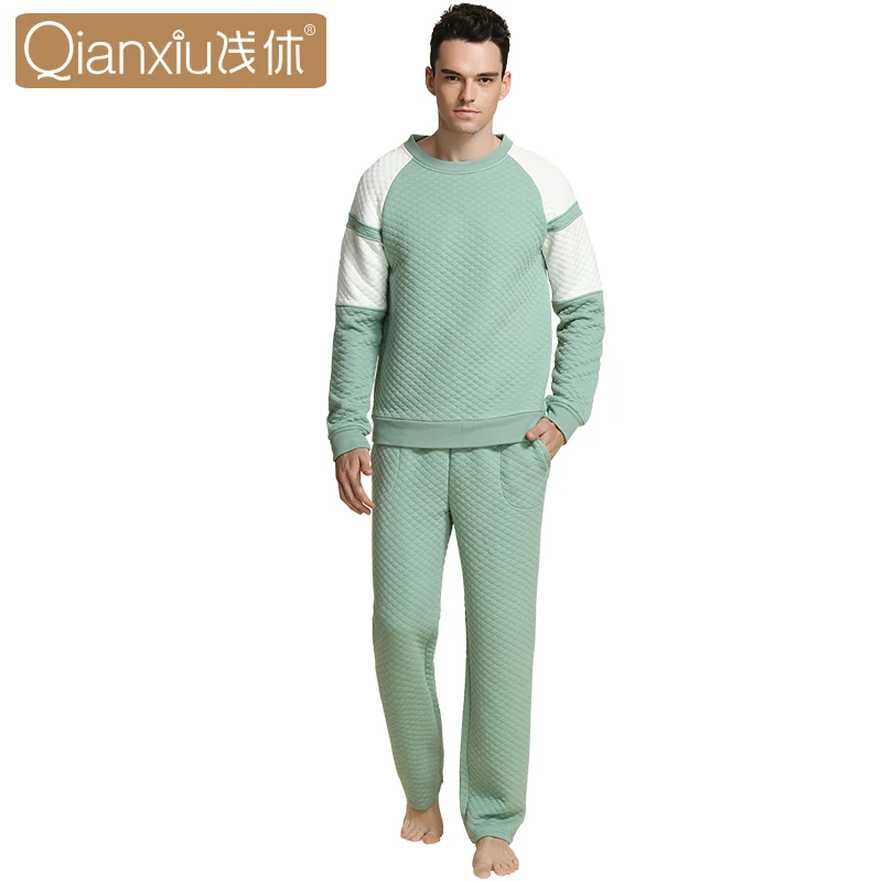 Qianxiu Thicken Lounge Wear For Couple Winter thicken Cotton Pijama Sets Wlastic waist Homewear 1556
Qianxiu Thicken Lounge Wear For Couple Winter thicken Cotton Pijama Sets Wlastic waist Homewear 1556