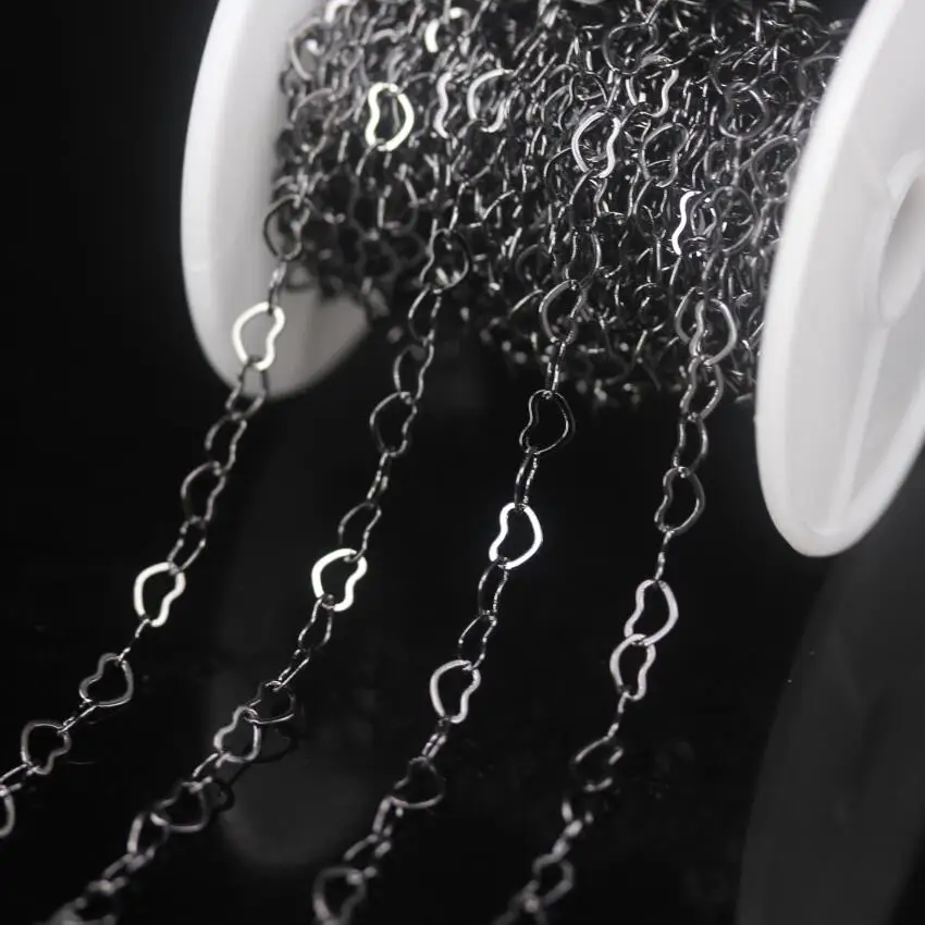 New!! 5meters 4x6mm Plated Gun Black Copper Heart Charms Chokers Findings,Handmade Craft Necklace Bracelet Rosary Chains Jewelry
New!! 5meters 4x6mm Plated Gun Black Copper Heart Charms Chokers Findings,Handmade Craft Necklace Bracelet Rosary Chains Jewelry