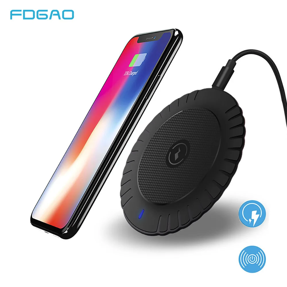 FDGAO 5 Вт Qi Беспроводное зарядное устройство для iPhone X XS MAX XR 8 Plus USB телефон быстрая