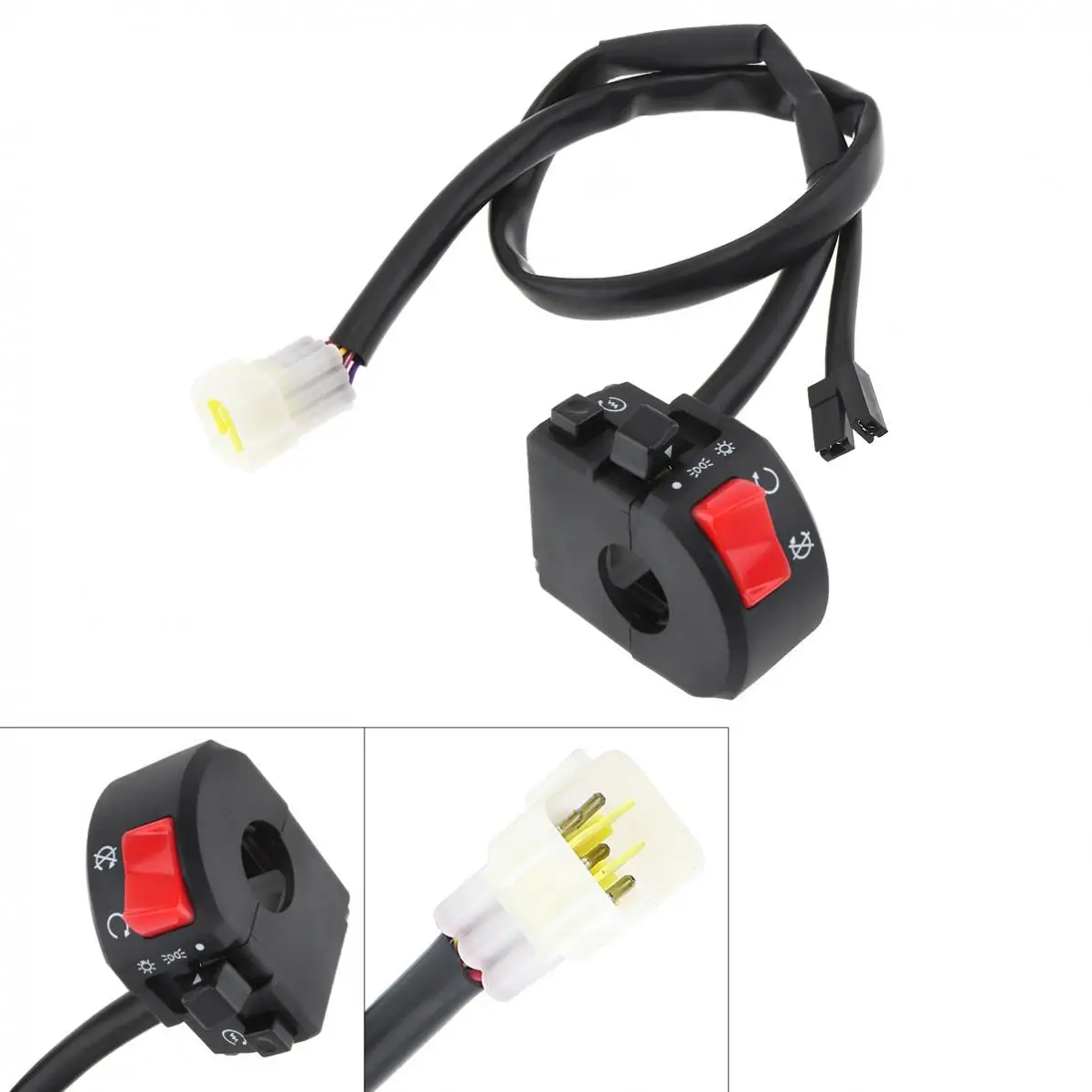 300CC 22MM Motorcycle Handlebar Control Right Switch Three-function LED Switch Start Switch Headlight Switch for Suzuki/Yamaha
300CC 22MM Motorcycle Handlebar Control Right Switch Three-function LED Switch Start Switch Headlight Switch for Suzuki/Yamaha
