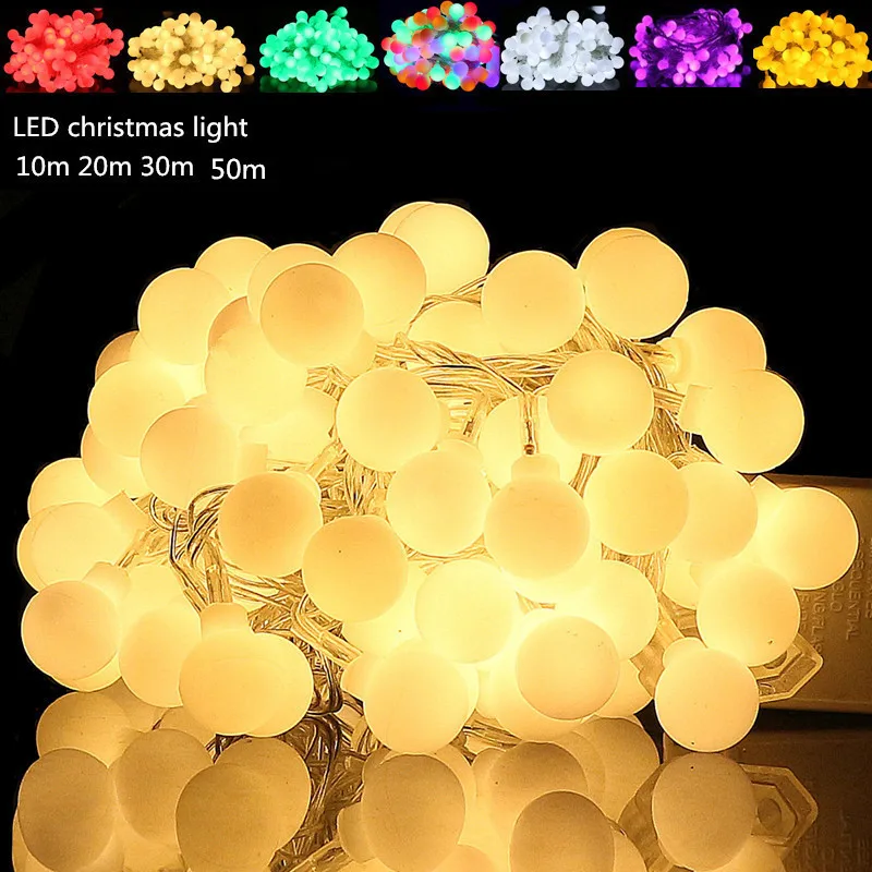 Fairy Lights Waterproof LED Ball Fairy String 10M 20M 30M 50M LED String Light Christmas Wedding Decoration Outdoor Lighting
Fairy Lights Waterproof LED Ball Fairy String 10M 20M 30M 50M LED String Light Christmas Wedding Decoration Outdoor Lighting