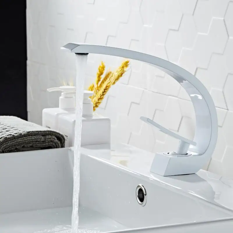 Basin Faucet Black Bathroom Sink Mixer Tap Brass White Wash basin Faucet Single Handle Single Hole Crane For Bathroom 10 Colors
Basin Faucet Black Bathroom Sink Mixer Tap Brass White Wash basin Faucet Single Handle Single Hole Crane For Bathroom 10 Colors