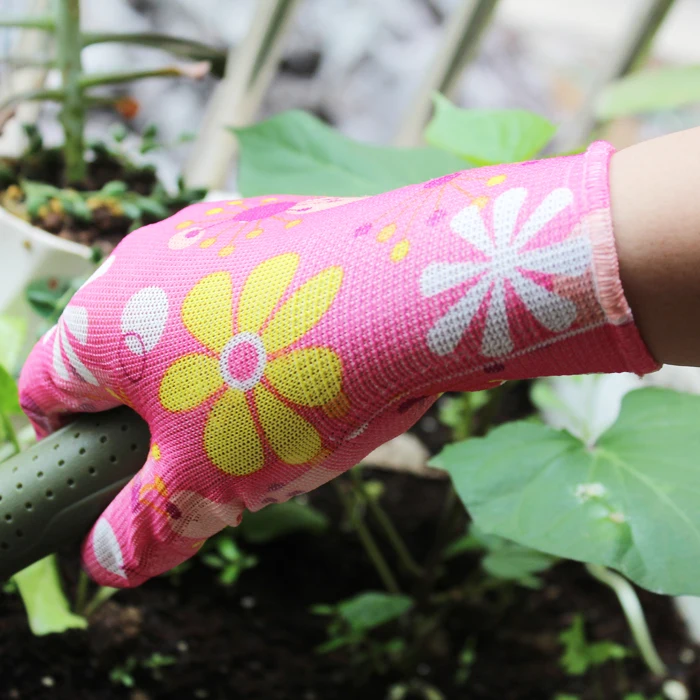 Free shipping two pairs Gardening working gloves PU coated palm &back working gloves safety protecting flower printed style
Free shipping two pairs Gardening working gloves PU coated palm &back working gloves safety protecting flower printed style