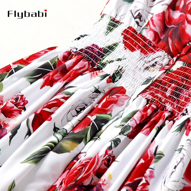 Floral print Elastic waist V-Neck V-Neck Mid-Calf beach dress women dress summer 2018 bohemian elegant party dresses festa
Floral print Elastic waist V-Neck V-Neck Mid-Calf beach dress women dress summer 2018 bohemian elegant party dresses festa