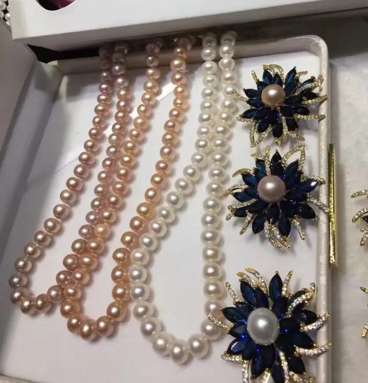 free shipping Fashion 8-9mm Natural Freshwater Pearl Necklace 12-13mnm brooch Jewelry Set
free shipping Fashion 8-9mm Natural Freshwater Pearl Necklace 12-13mnm brooch Jewelry Set