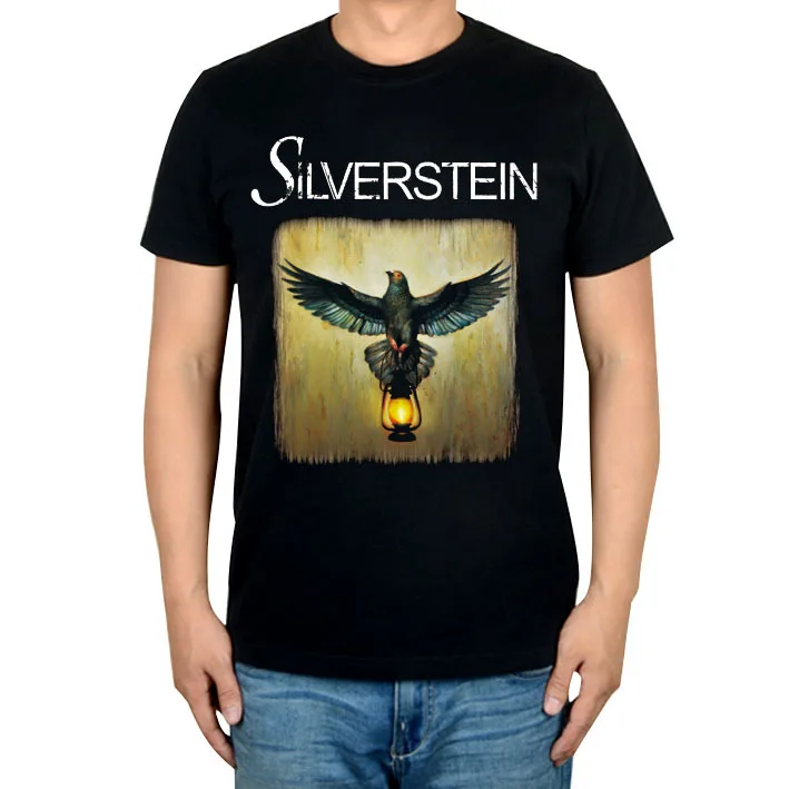 Summer Style Silverstein Punk Rock Black T shirt 3D pigeon Dove Oil lamp fitness 100%Cotton print Tshirt Bird illustration
Summer Style Silverstein Punk Rock Black T shirt 3D pigeon Dove Oil lamp fitness 100%Cotton print Tshirt Bird illustration