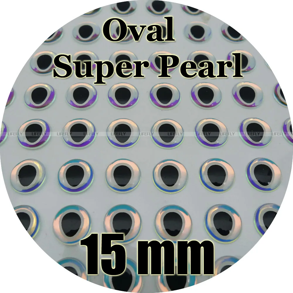 15mm 3D Super.Pearl (White Circle, Oval Pupil) / Wholesale 150 Soft Molded 3D Holographic Fish Eyes, Fly Tying, Jig, Lure
15mm 3D Super.Pearl (White Circle, Oval Pupil) / Wholesale 150 Soft Molded 3D Holographic Fish Eyes, Fly Tying, Jig, Lure