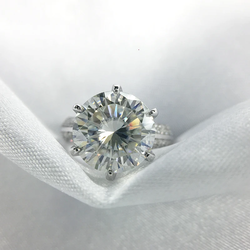 14K 585 White Gold 3ct Moissanite Diamond Engagement Ring for Women Fine Jewelry Center 9mm F Color Moissanite Ring
14K 585 White Gold 3ct Moissanite Diamond Engagement Ring for Women Fine Jewelry Center 9mm F Color Moissanite Ring
