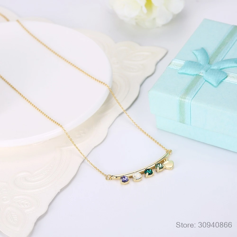 LEKANI New Colorful Crystal Gold Color Metal Heart Pendant Necklaces For Women Sterling Silver Necklace Jewelry
LEKANI New Colorful Crystal Gold Color Metal Heart Pendant Necklaces For Women Sterling Silver Necklace Jewelry