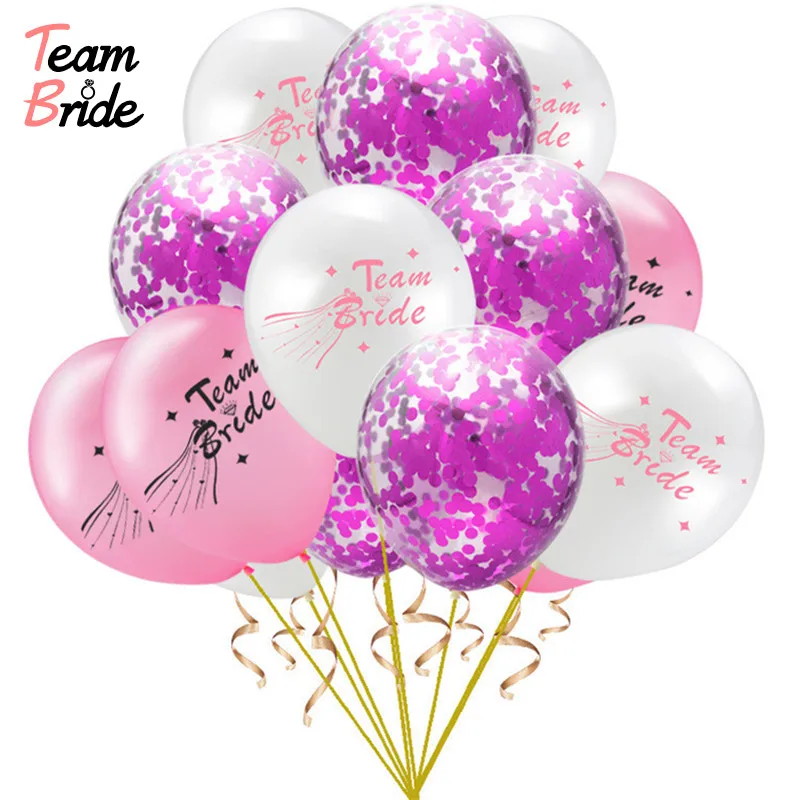 Team Bride 15pcs/Set Wedding Part Latex Balloon Confetti Baloon Set Hen Night Bachelorette Party Decorations Bridal Shower
Team Bride 15pcs/Set Wedding Part Latex Balloon Confetti Baloon Set Hen Night Bachelorette Party Decorations Bridal Shower