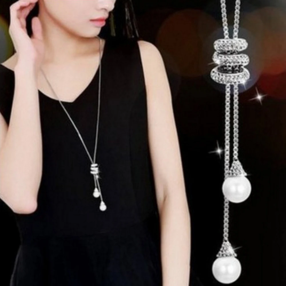 Alloy Tassel Link Chian Pendant Sweater Necklace Jewelry Wholesale Fashion Women Pearl Charms Necklaces With Spiral Rhinestone
Alloy Tassel Link Chian Pendant Sweater Necklace Jewelry Wholesale Fashion Women Pearl Charms Necklaces With Spiral Rhinestone